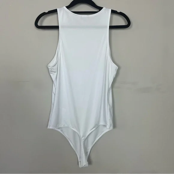 EXPRESS BODY CONTOUR COMPRESSION HIGH NECK BODYSUIT SIZE MEDIUM IN WHITE - Picture 9 of 16